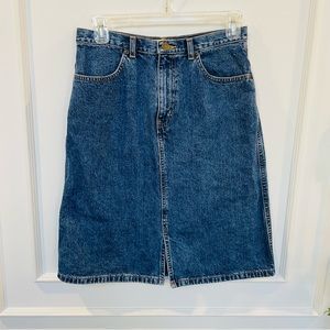 Eddie Bauer Denim Knee Length Skirt Womens 6